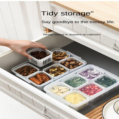 Organize It All: 6-Grid Fridge Storage Solution