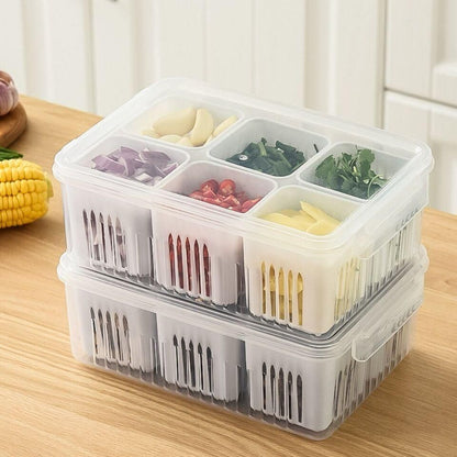 Organize It All: 6-Grid Fridge Storage Solution